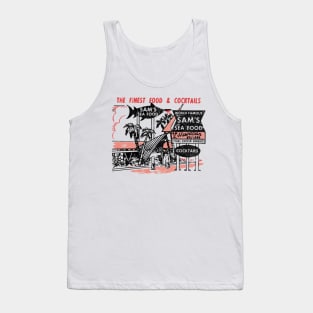 Tiki Bar, Sams Seafood Restaurant, Vintage Americana Tank Top